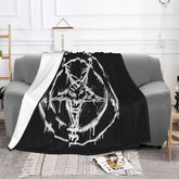 Baphomet Satanic Goat Coral Fleece Throw Blanket - Himpall